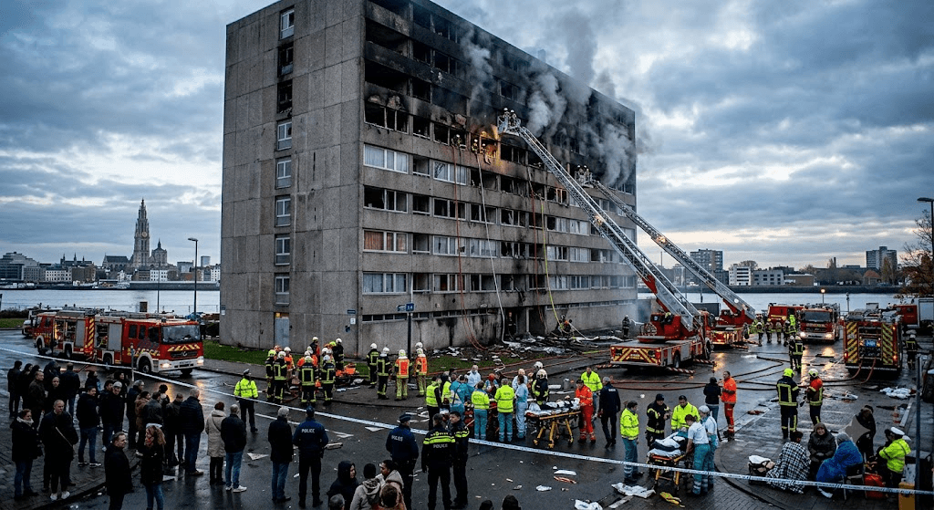 Antwerp High-Rise Horror: Several Dead, Multiple Injured After Fire Rips Through 10-Storey Flat Antwerp High-Rise Horror: Several Dead, Multiple Injured After Fire Rips Through 10-Storey Flat