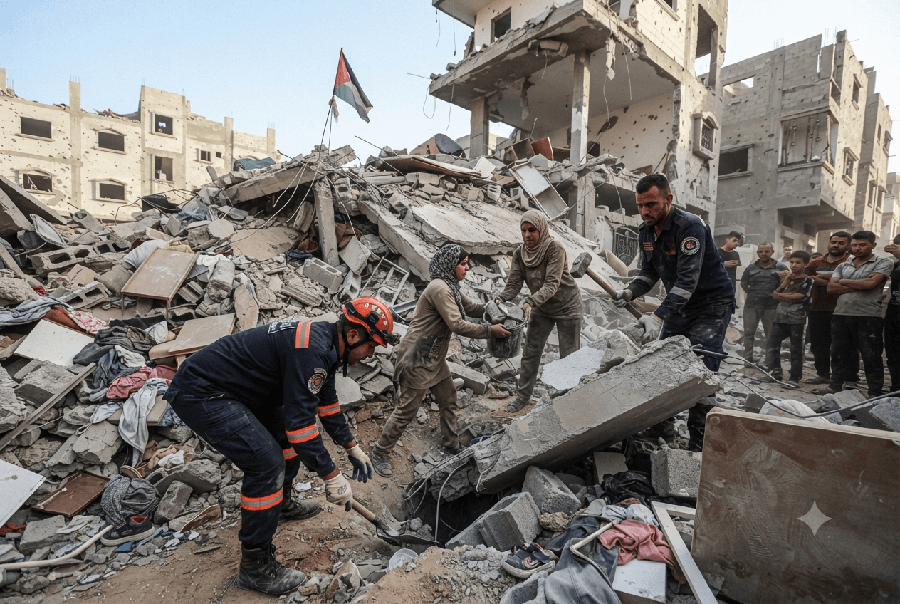 Gaza City Airstrike: Israeli Missile Attack on Residential Apartment Building Leaves Five Civilians Dead Gaza City Airstrike: Israeli Missile Attack on Residential Apartment Building Leaves Five Civilians Dead