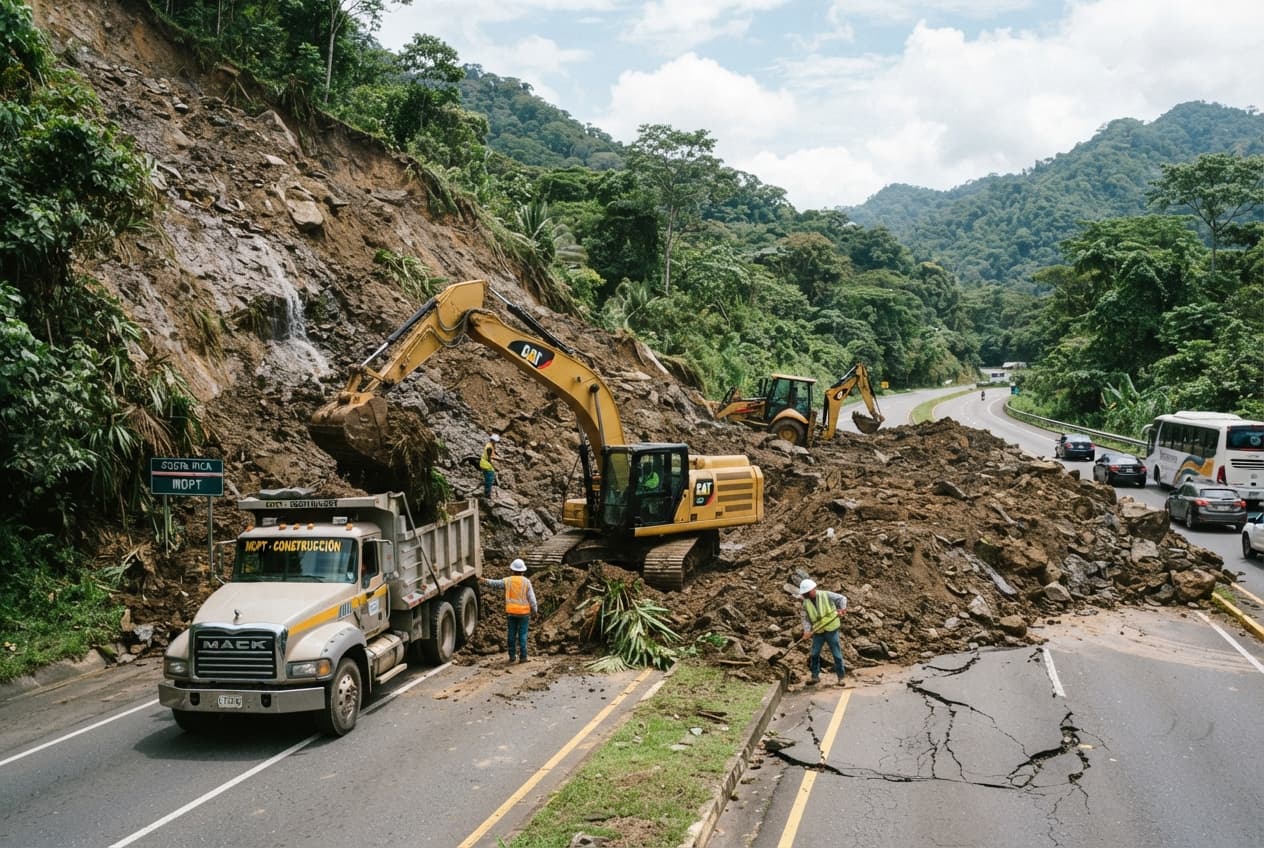 Landslides Block Costa Rica Mountain Routes: Severe Weather Vehicle Impact Leaves Two Dead Today Landslides Block Costa Rica Mountain Routes: Severe Weather Vehicle Impact Leaves Two Dead Today