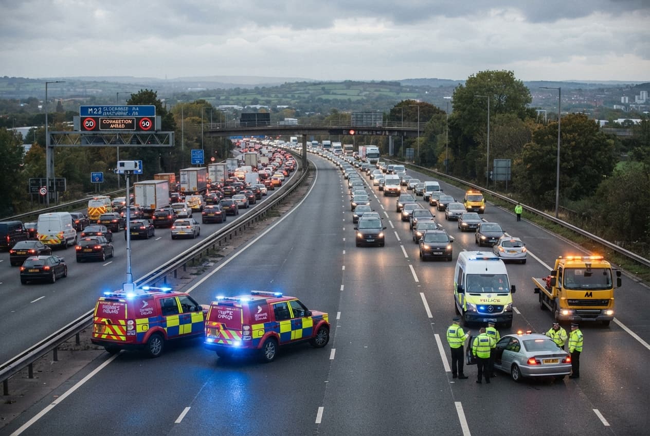UK Transport Emergency: Multiple Casualties Confirmed in Severe M25 Motorway Crash UK Transport Emergency: Multiple Casualties Confirmed in Severe M25 Motorway Crash