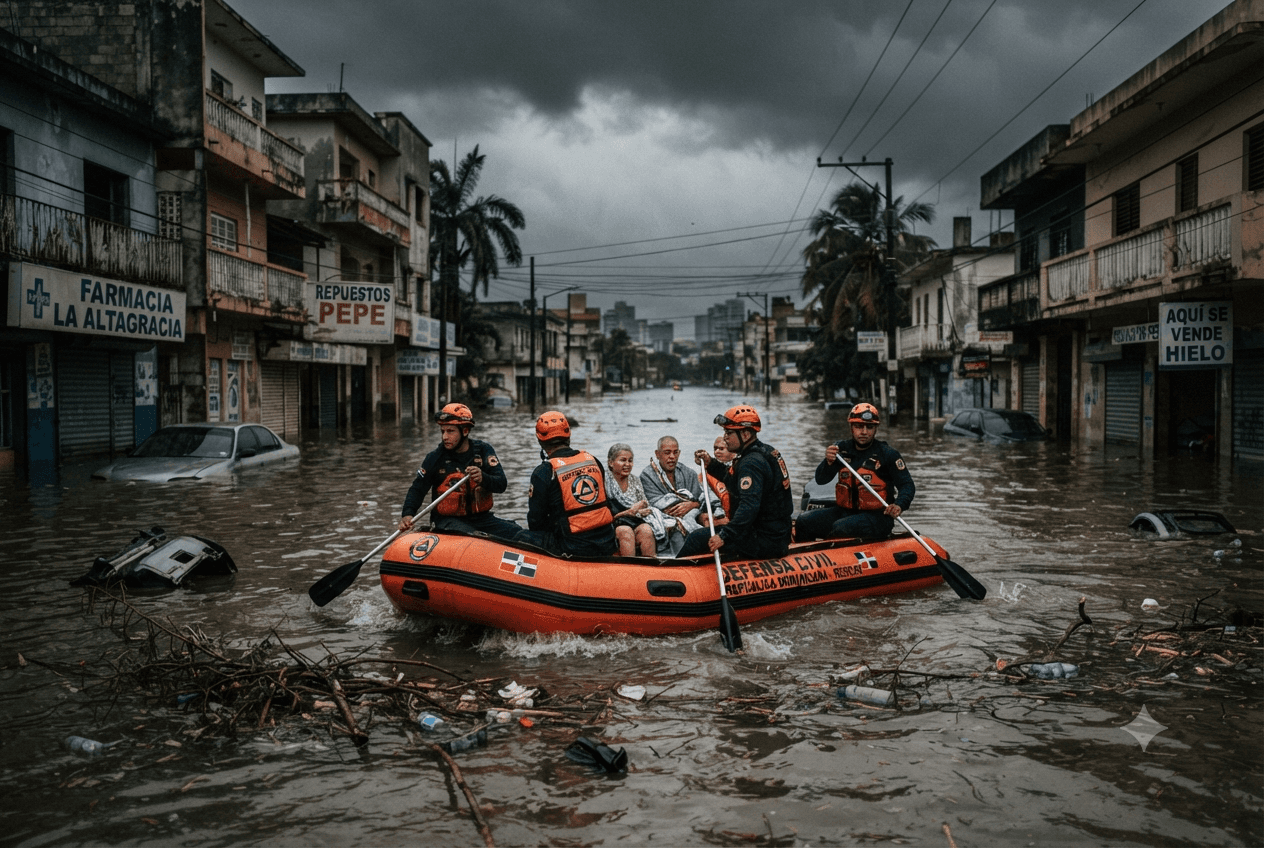 Santo Domingo Flood Disaster: Flash Floods Sweep Away Vehicles and Leave Two Dead in Dominican Republic Santo Domingo Flood Disaster: Flash Floods Sweep Away Vehicles and Leave Two Dead in Dominican Republic