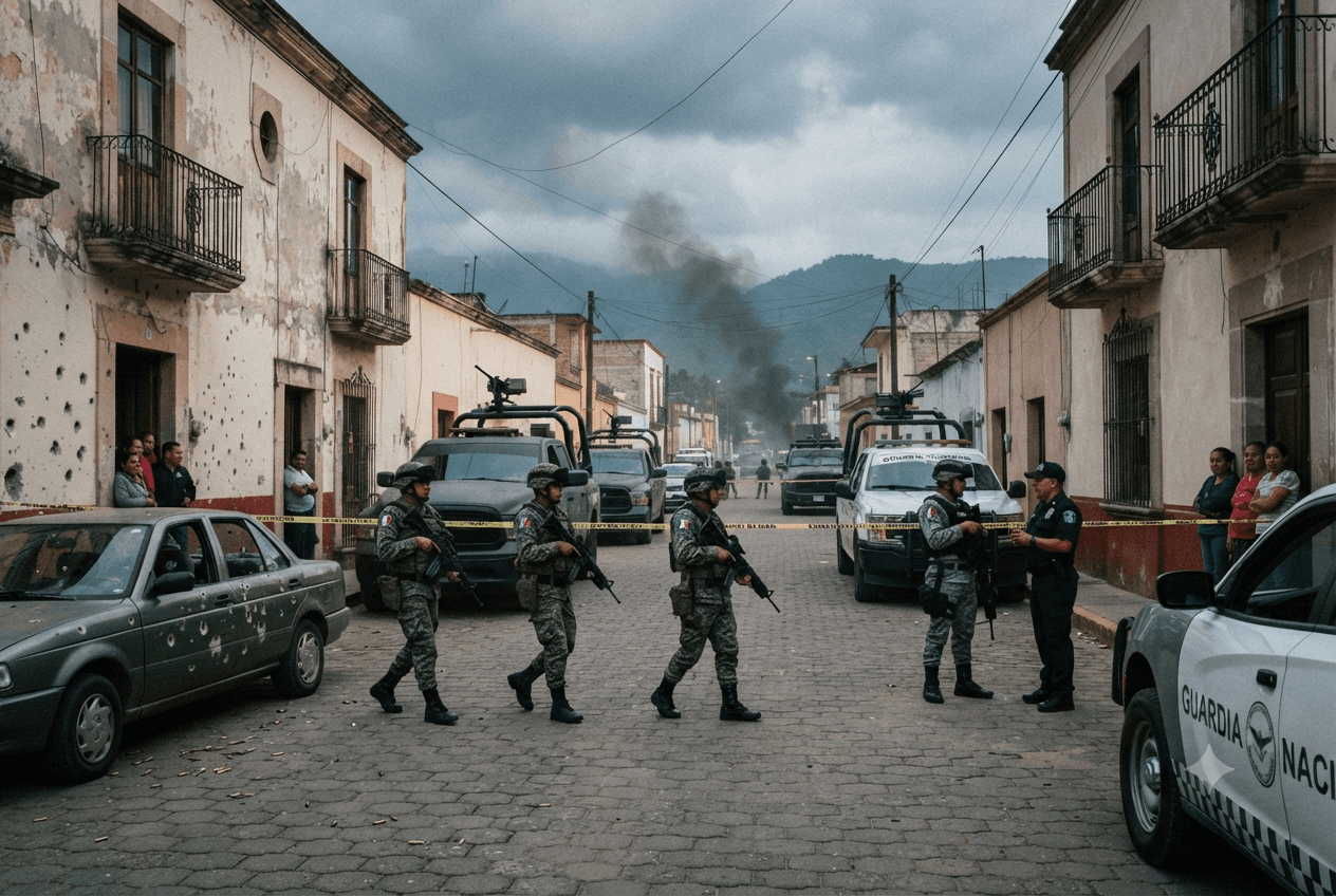 Jalisco Shootout Horror: Cartel Gunbattle Leaves Five Dead Including Innocent Bystander in Mexico Jalisco Shootout Horror: Cartel Gunbattle Leaves Five Dead Including Innocent Bystander in Mexico