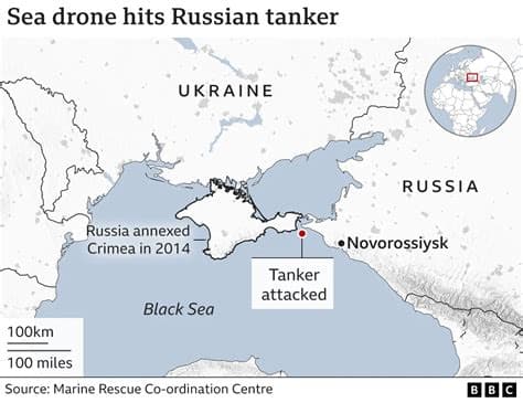 Ukrainian Drones Strike Naval Base and Oil Terminal in Russia’s Novorossiysk, General Staff Says Ukrainian Drones Strike Naval Base and Oil Terminal in Russia’s Novorossiysk, General Staff Says