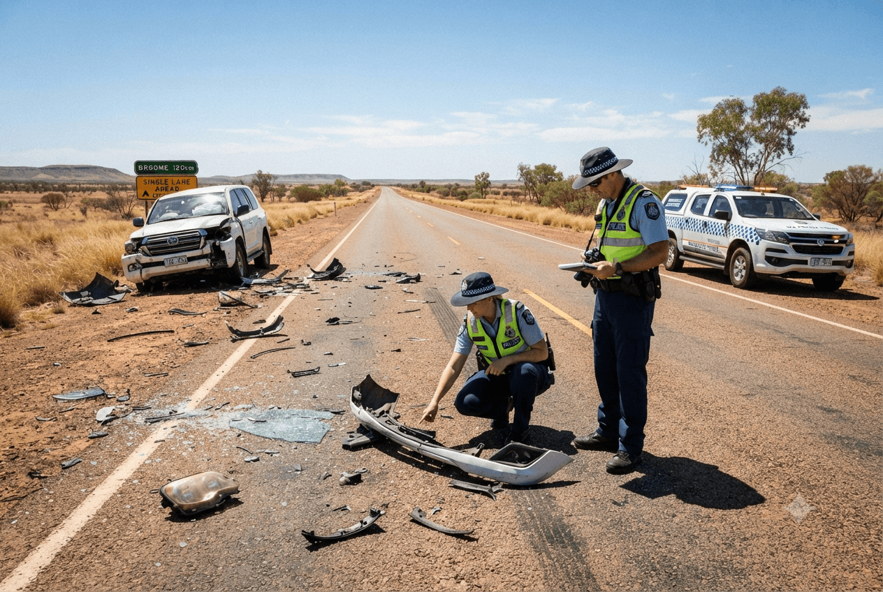 Fatal Traffic Crash: Two Motorists Killed After Vehicles Collide Head-On Along Western Australian Highway Fatal Traffic Crash: Two Motorists Killed After Vehicles Collide Head-On Along Western Australian Highway