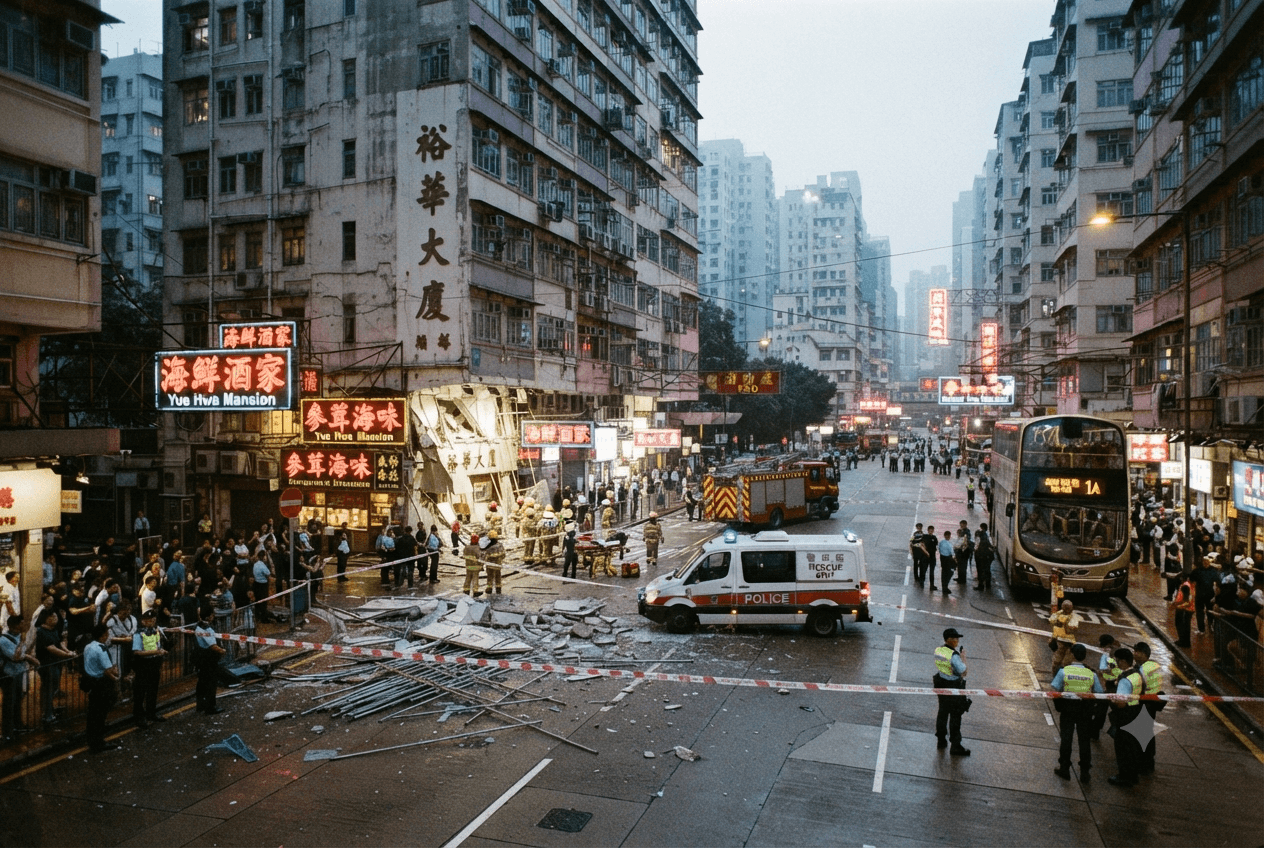 Building Site Collapse: Industrial Accident Leaves Two Dead Amid Scaffolding Failure In Kowloon Building Site Collapse: Industrial Accident Leaves Two Dead Amid Scaffolding Failure In Kowloon