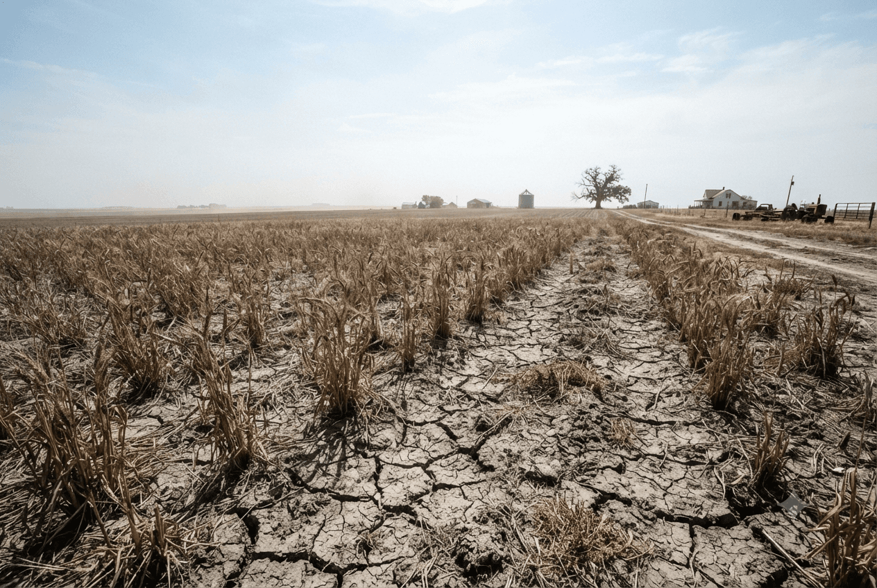Crop Failure Crisis: Kansas Farmers Face Bankruptcy as Prolonged Drought Destroys Wheat Yields Crop Failure Crisis: Kansas Farmers Face Bankruptcy as Prolonged Drought Destroys Wheat Yields