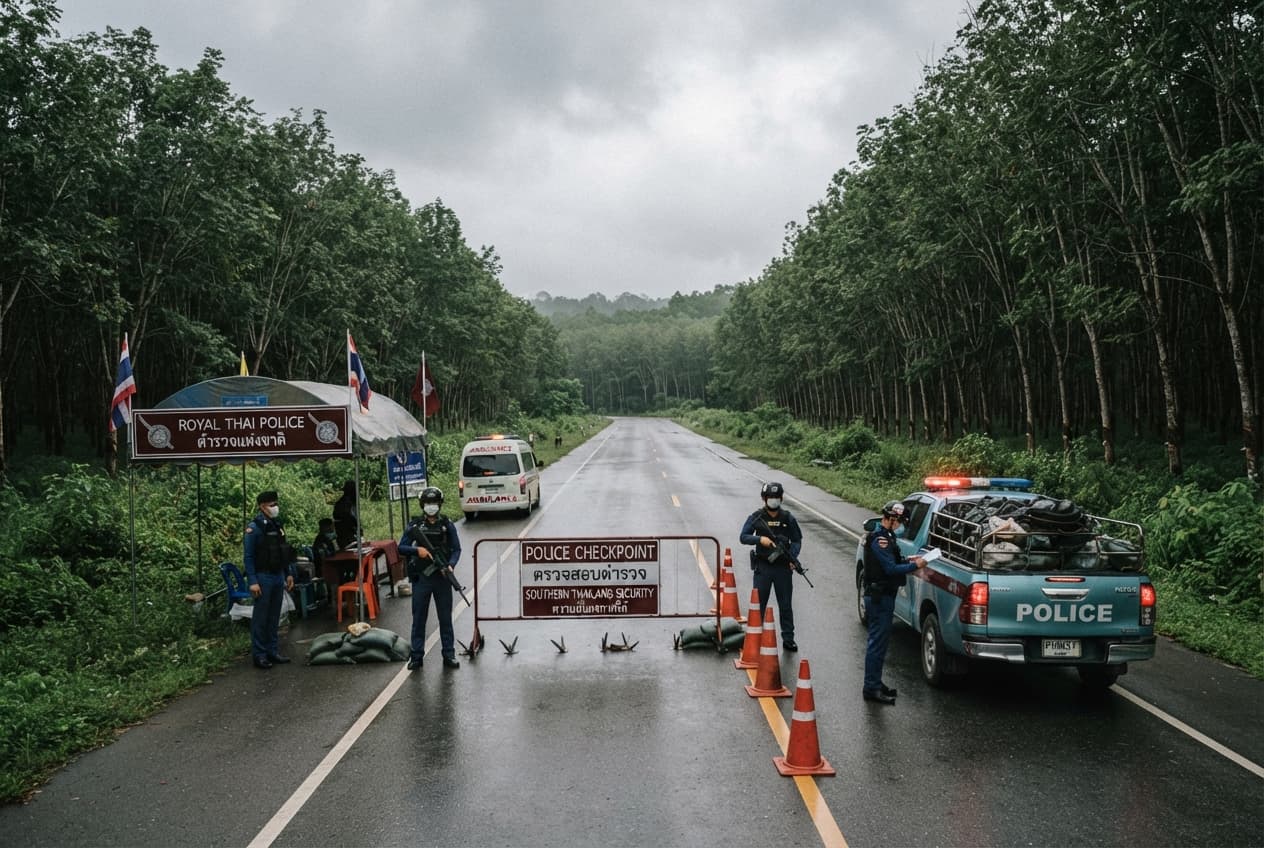 Regional Security Ambush: Armed Assailants Target Military Patrol Vehicle In Southern Thailand Regional Security Ambush: Armed Assailants Target Military Patrol Vehicle In Southern Thailand