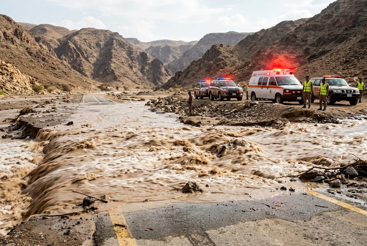 Weather Alert In Jazan: Flash Floods Surge Through Mountain Valleys Following Heavy Rainfall Weather Alert In Jazan: Flash Floods Surge Through Mountain Valleys Following Heavy Rainfall