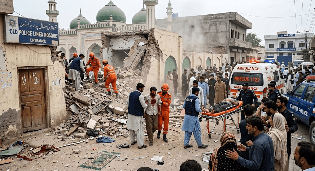 Deadly Explosion in Kohat: At Least 7 Killed, Over 30 Injured Near Old Police Lines Deadly Explosion in Kohat: At Least 7 Killed, Over 30 Injured Near Old Police Lines
