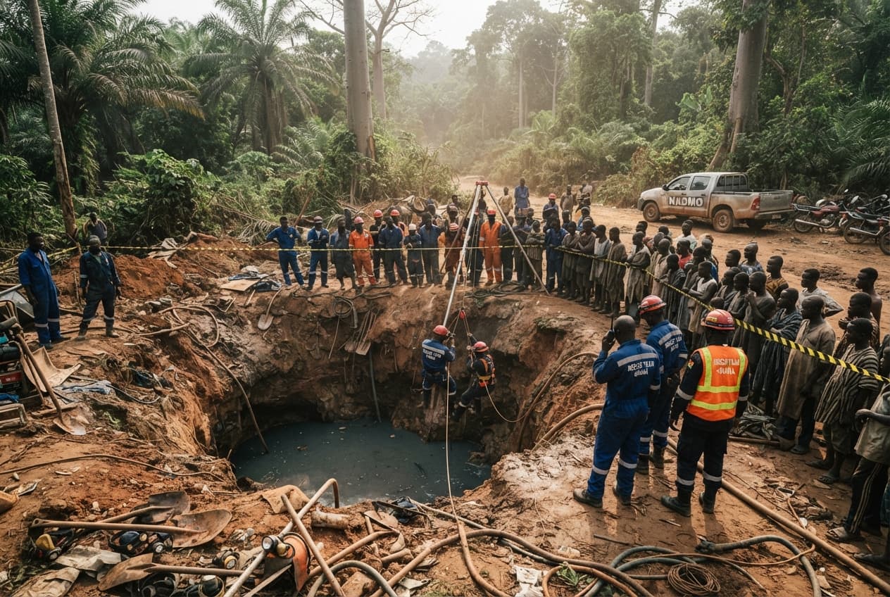 Illegal Mining Pit Collapse Buries Four Workers: Western Region District Demands Action Illegal Mining Pit Collapse Buries Four Workers: Western Region District Demands Action
