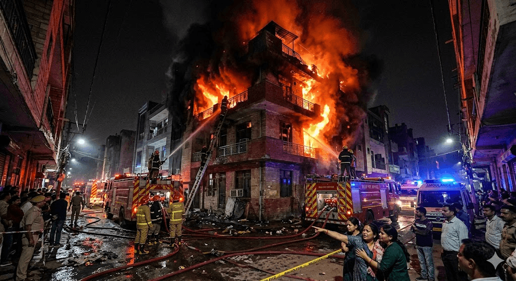 Tragedy in Shahdara: Multiple Casualties as Massive Fire Rips Through Vivek Vihar Residential Complex Tragedy in Shahdara: Multiple Casualties as Massive Fire Rips Through Vivek Vihar Residential Complex