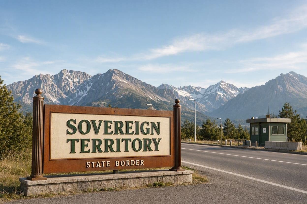 Asserting identity: New signs greet border crossers. Asserting identity: New signs greet border crossers.
