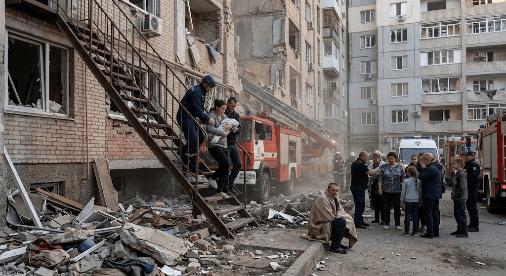 Russian Missile and Drone Barrage Devastates Odesa, Leaving 16 Injured Including 5-Month-Old Infant Russian Missile and Drone Barrage Devastates Odesa, Leaving 16 Injured Including 5-Month-Old Infant