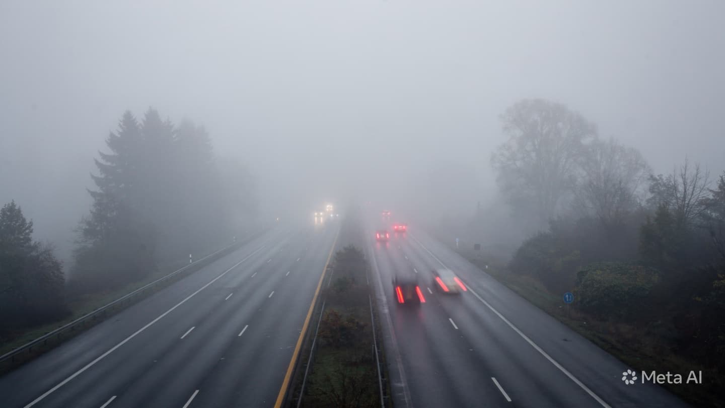 Where the Journey Dissolves: A Morning of Blind Skies and Sudden Halts on the Asphalt Where the Journey Dissolves: A Morning of Blind Skies and Sudden Halts on the Asphalt