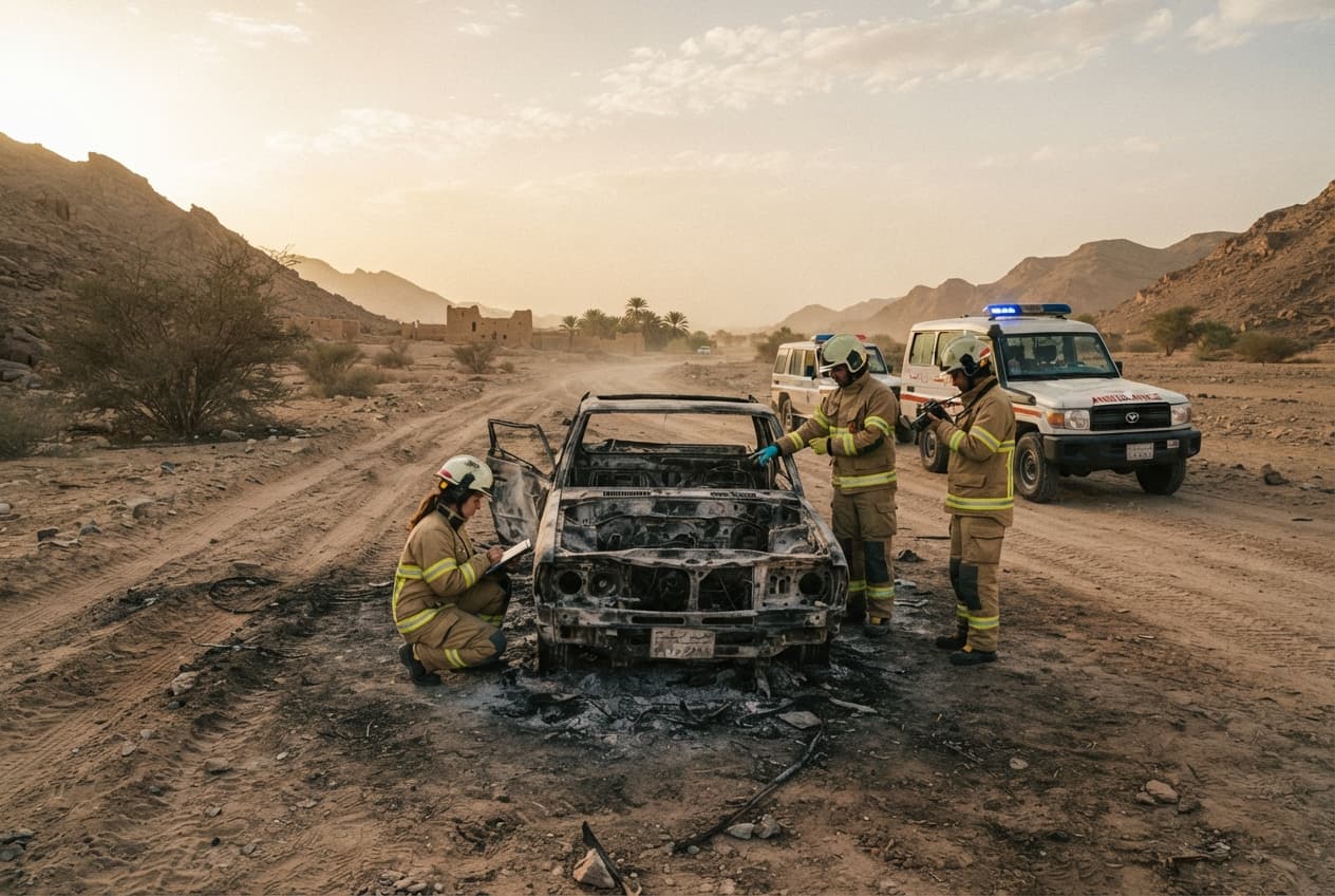Desert Highway Collision: Oil Tanker And Passenger Van Crash Claims Three Lives In Jordan Desert Highway Collision: Oil Tanker And Passenger Van Crash Claims Three Lives In Jordan