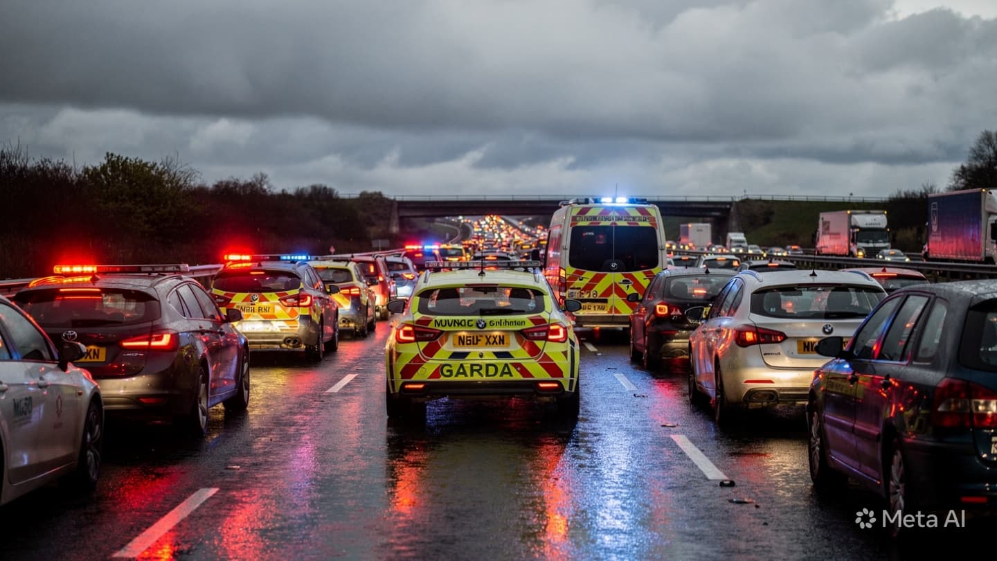 Dublin Motorway Incident: One Dead Following Major Multi-Vehicle Pileup on M50 Southbound Lanes Dublin Motorway Incident: One Dead Following Major Multi-Vehicle Pileup on M50 Southbound Lanes
