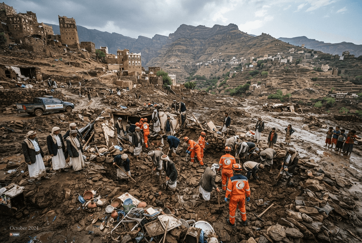 Flash Flooding Disaster: Mountain Villages in Yemen Swept Away Leaving Seven Confirmed Dead Flash Flooding Disaster: Mountain Villages in Yemen Swept Away Leaving Seven Confirmed Dead