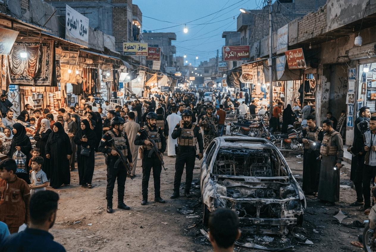 Diyala Province Car Bomb: Market Area Detonation Wounds Four Civilians in Sudden Attack Diyala Province Car Bomb: Market Area Detonation Wounds Four Civilians in Sudden Attack