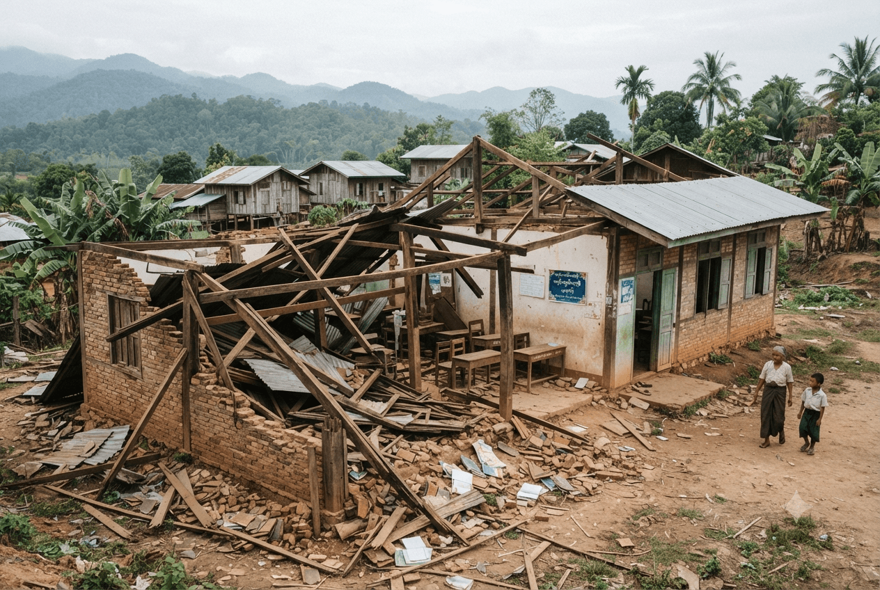 Myanmar School Disaster: Two Dead Following Structural Collapse Of Primary Education Facility In Bago Myanmar School Disaster: Two Dead Following Structural Collapse Of Primary Education Facility In Bago