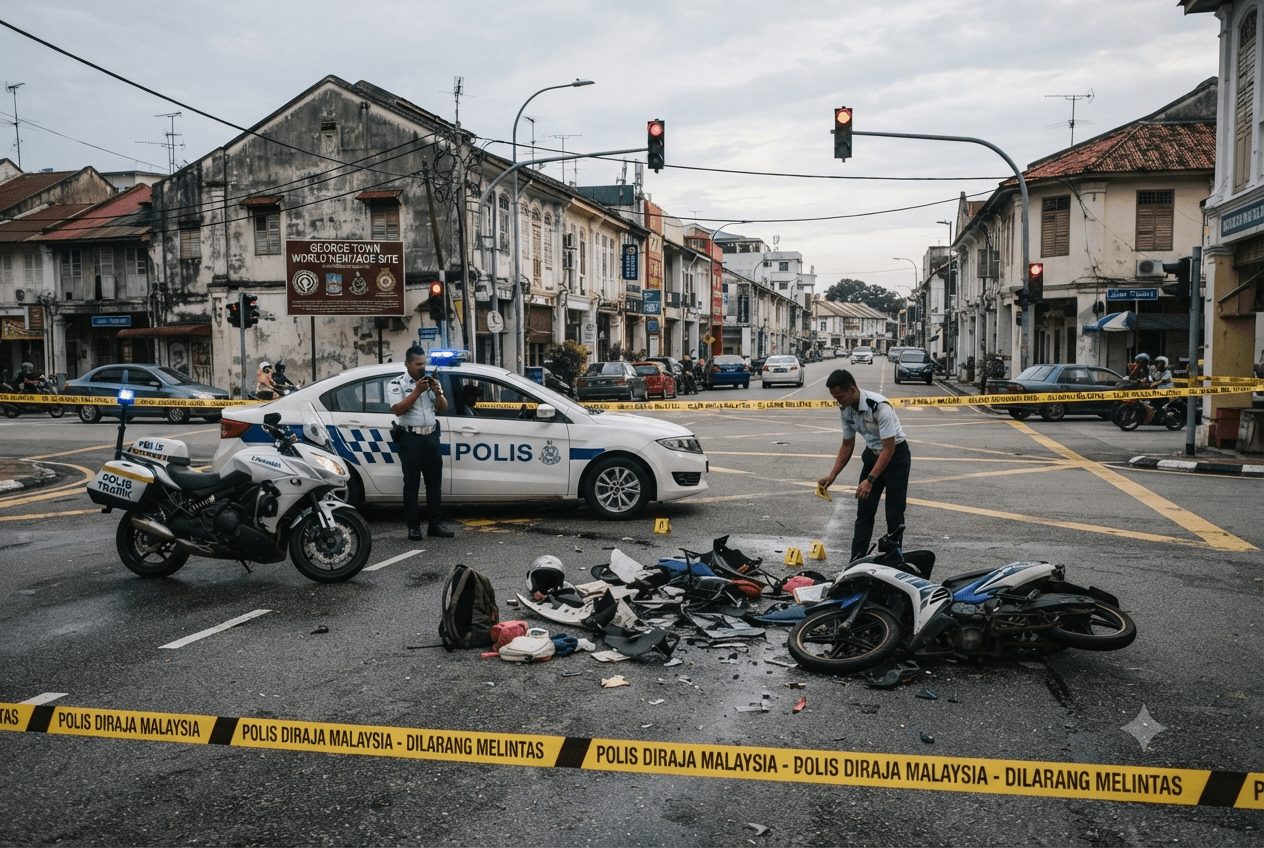 Fatal Motorcycle Collision in Penang: Two Young Riders Killed in Violent Crash Today Fatal Motorcycle Collision in Penang: Two Young Riders Killed in Violent Crash Today