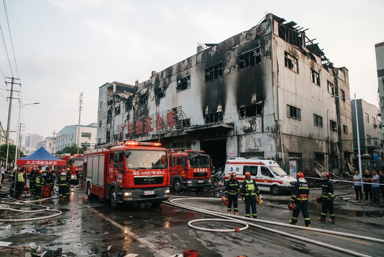 Textile Plant Inferno in Guangdong, Sudden Factory Fire Claims Eight Lives and Leaves One Hospitalized Textile Plant Inferno in Guangdong, Sudden Factory Fire Claims Eight Lives and Leaves One Hospitalized