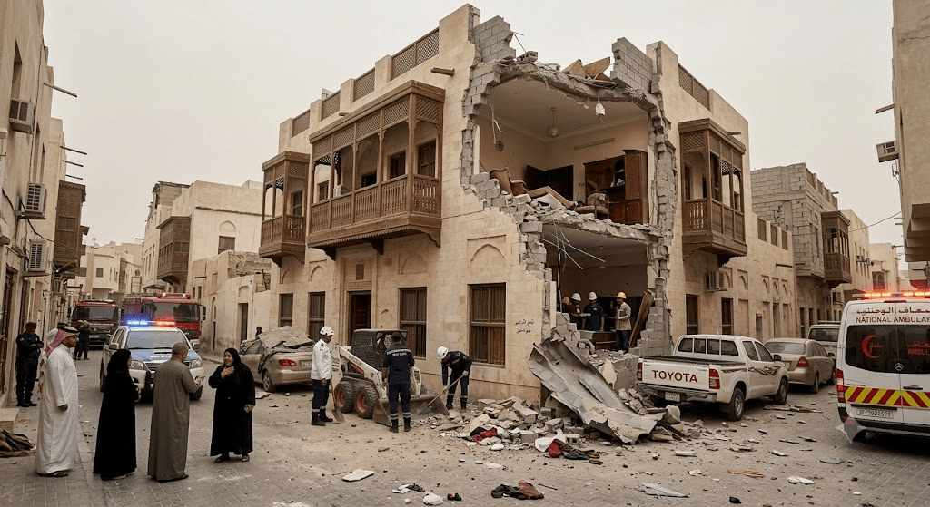 Bahrain Air Strikes: Iranian Barrage Damages Muharraq Residential Building; No Casualties Reported Bahrain Air Strikes: Iranian Barrage Damages Muharraq Residential Building; No Casualties Reported