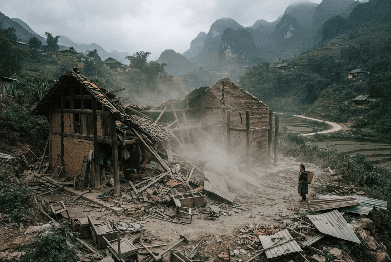 Ha Giang Structural Collapse: Six Individuals Trapped And Injured Following Rural Home Failure Today Ha Giang Structural Collapse: Six Individuals Trapped And Injured Following Rural Home Failure Today