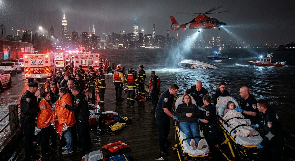 Tragedy on the Water: Woman and Child Dead After Boat Overturns in New York Tragedy on the Water: Woman and Child Dead After Boat Overturns in New York