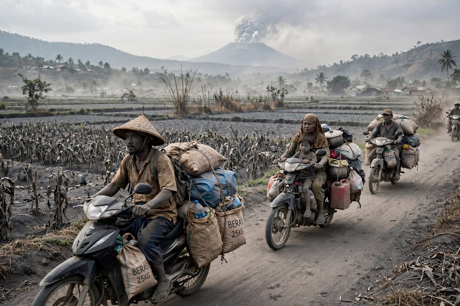 Flores Volcano Erupts Violently, Spewing Ash, Forcing Thousands To Flee Surrounding Farming Villages Flores Volcano Erupts Violently, Spewing Ash, Forcing Thousands To Flee Surrounding Farming Villages