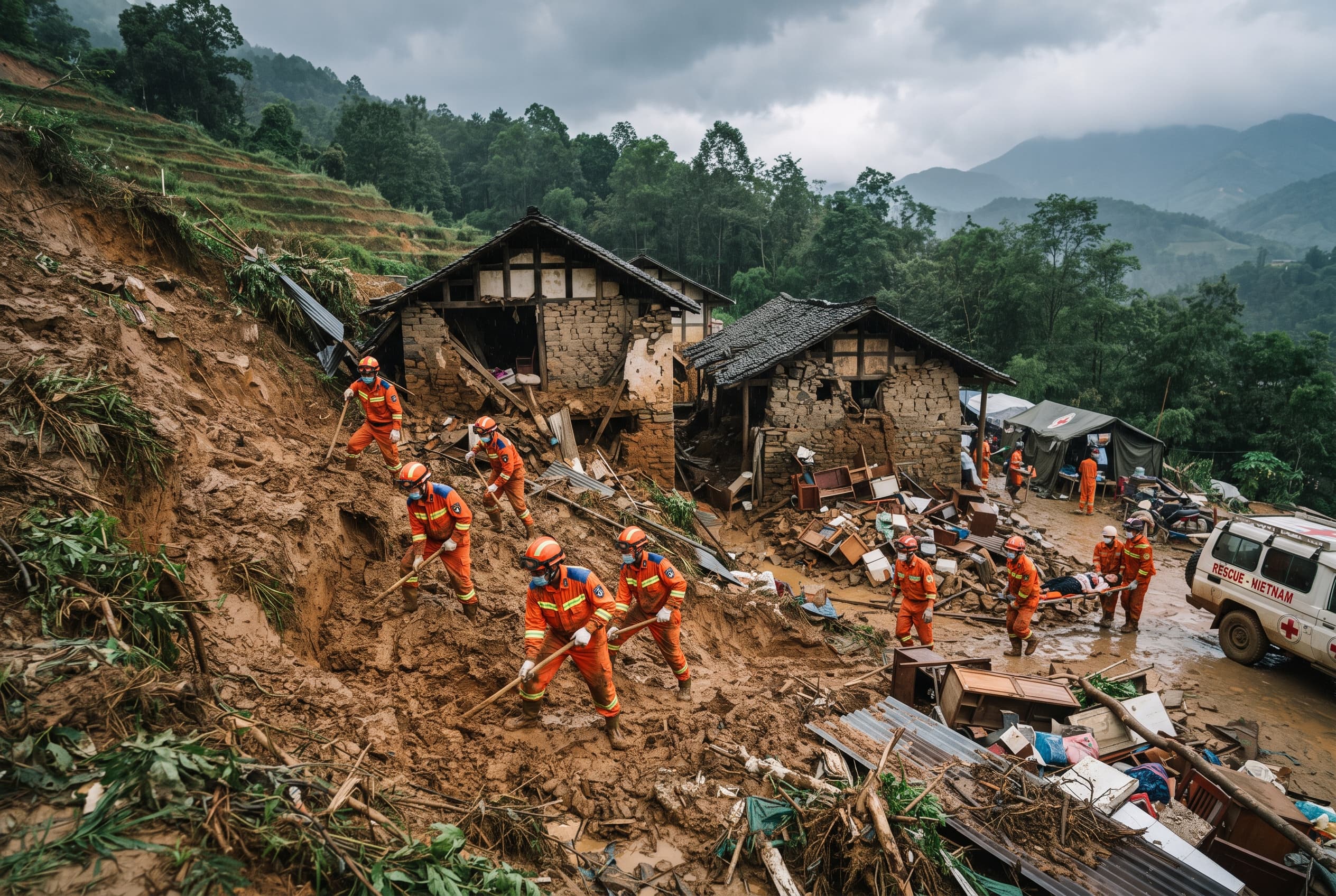 Typhoon Disaster in Fujian: Mudslide Destroys Rural Housing, Leaving Six Dead Typhoon Disaster in Fujian: Mudslide Destroys Rural Housing, Leaving Six Dead