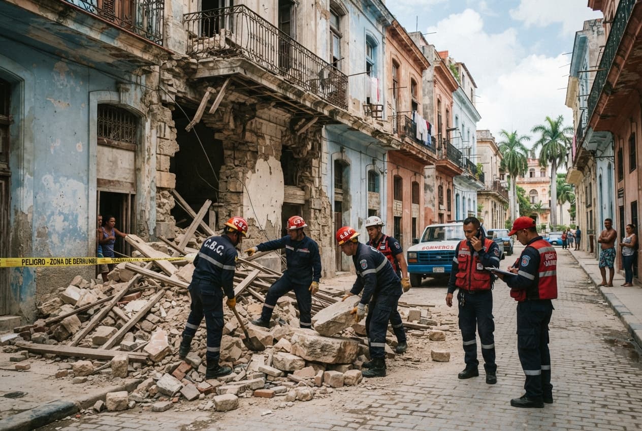 Historic Building Tragedy: One Pedestrian Dead And Three Injured After Old Havana Balcony Collapse Historic Building Tragedy: One Pedestrian Dead And Three Injured After Old Havana Balcony Collapse