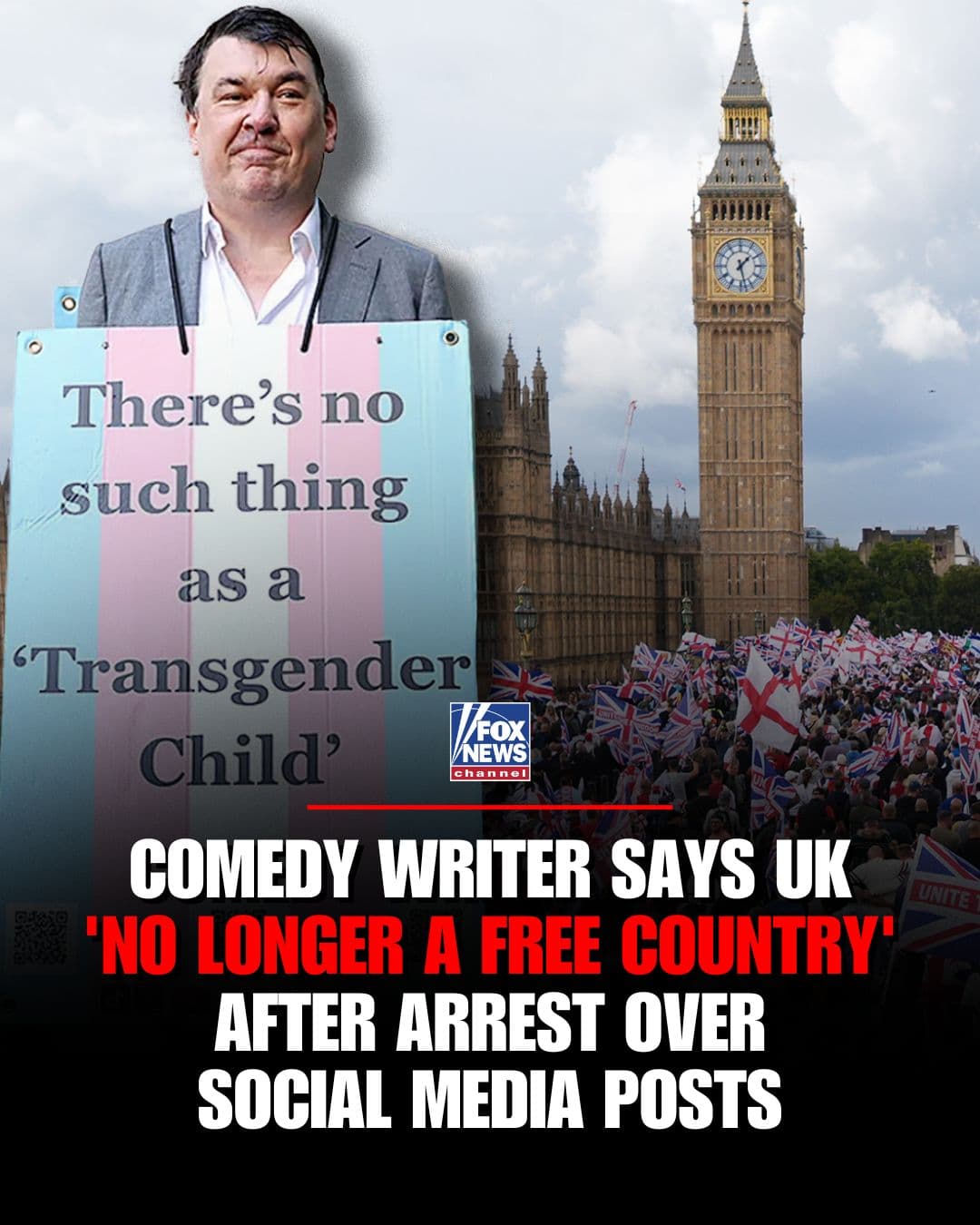 FREE SPEECH POLICED: Irish Comedy Writer Arrest Sparks Outrage Over UK’s Freedom of Expression FREE SPEECH POLICED: Irish Comedy Writer Arrest Sparks Outrage Over UK’s Freedom of Expression