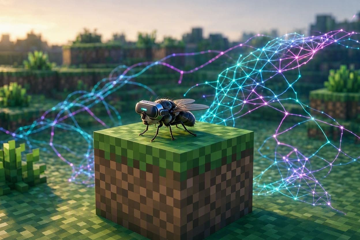 When a Fly Plays Minecraft: The Blurring Line Between Life and Code When a Fly Plays Minecraft: The Blurring Line Between Life and Code