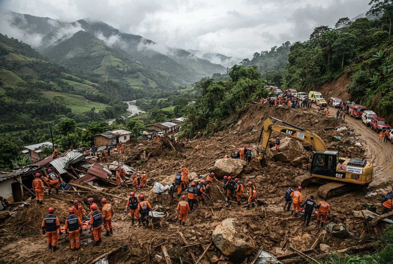Mountain Slope Collapse: Antioquia Rural Settlement Devastated As Massive Landslide Leaves Three Dead Mountain Slope Collapse: Antioquia Rural Settlement Devastated As Massive Landslide Leaves Three Dead