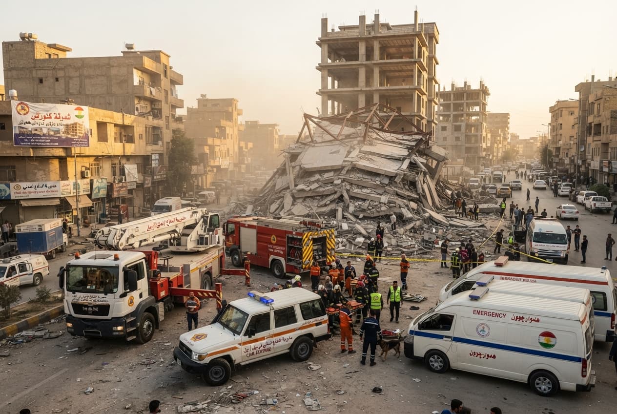 Building Collapse Tragedy: Erbil Construction Site Cave-In Leaves Two Workers Dead Building Collapse Tragedy: Erbil Construction Site Cave-In Leaves Two Workers Dead