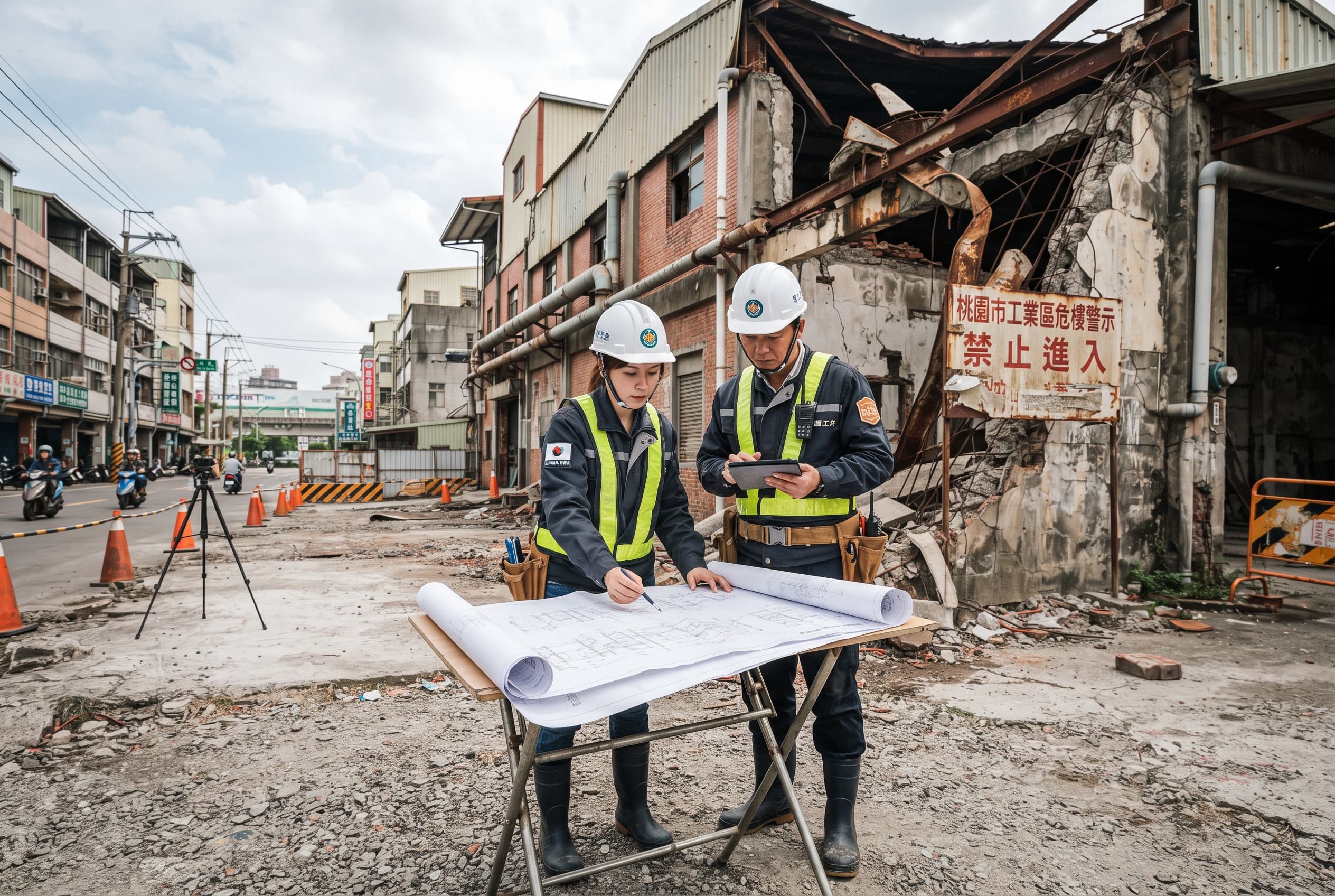 Industrial Disaster in Taoyuan: Warehouse Roof Collapse Kills Two Construction Workers During Storm Industrial Disaster in Taoyuan: Warehouse Roof Collapse Kills Two Construction Workers During Storm
