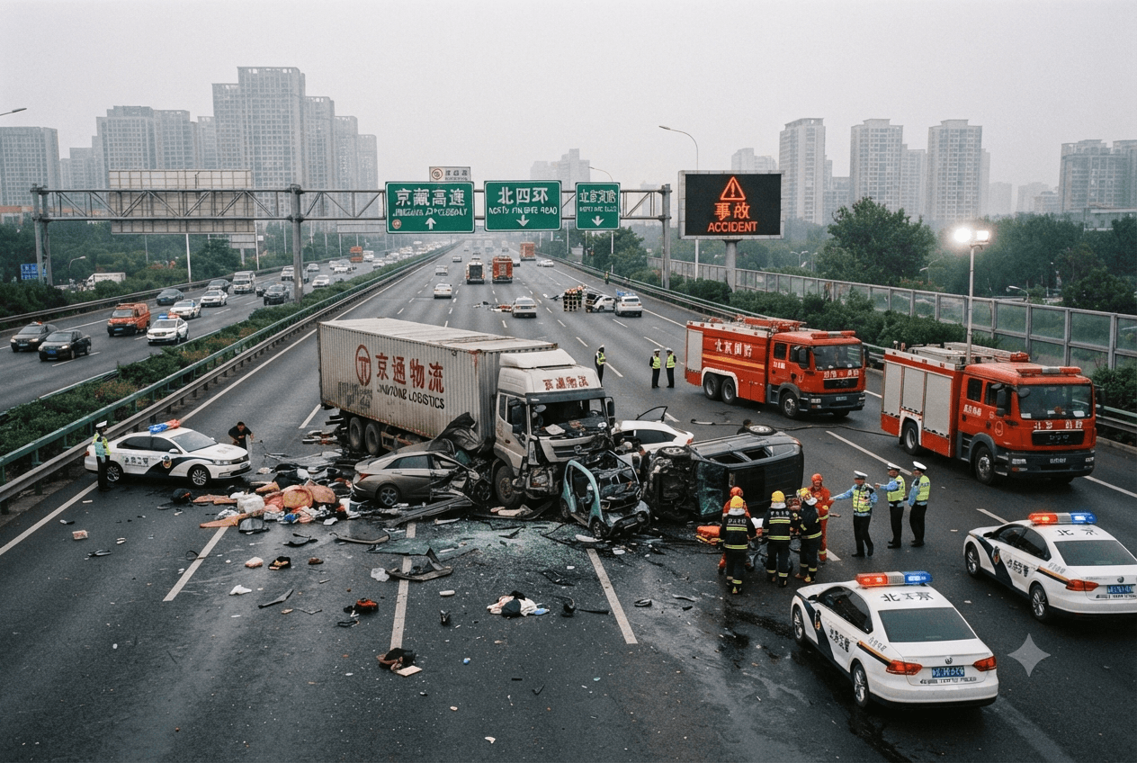 Fatal Traffic Disaster: Four Killed as Multi-Vehicle Collision Blocks Major Chinese Expressway Fatal Traffic Disaster: Four Killed as Multi-Vehicle Collision Blocks Major Chinese Expressway