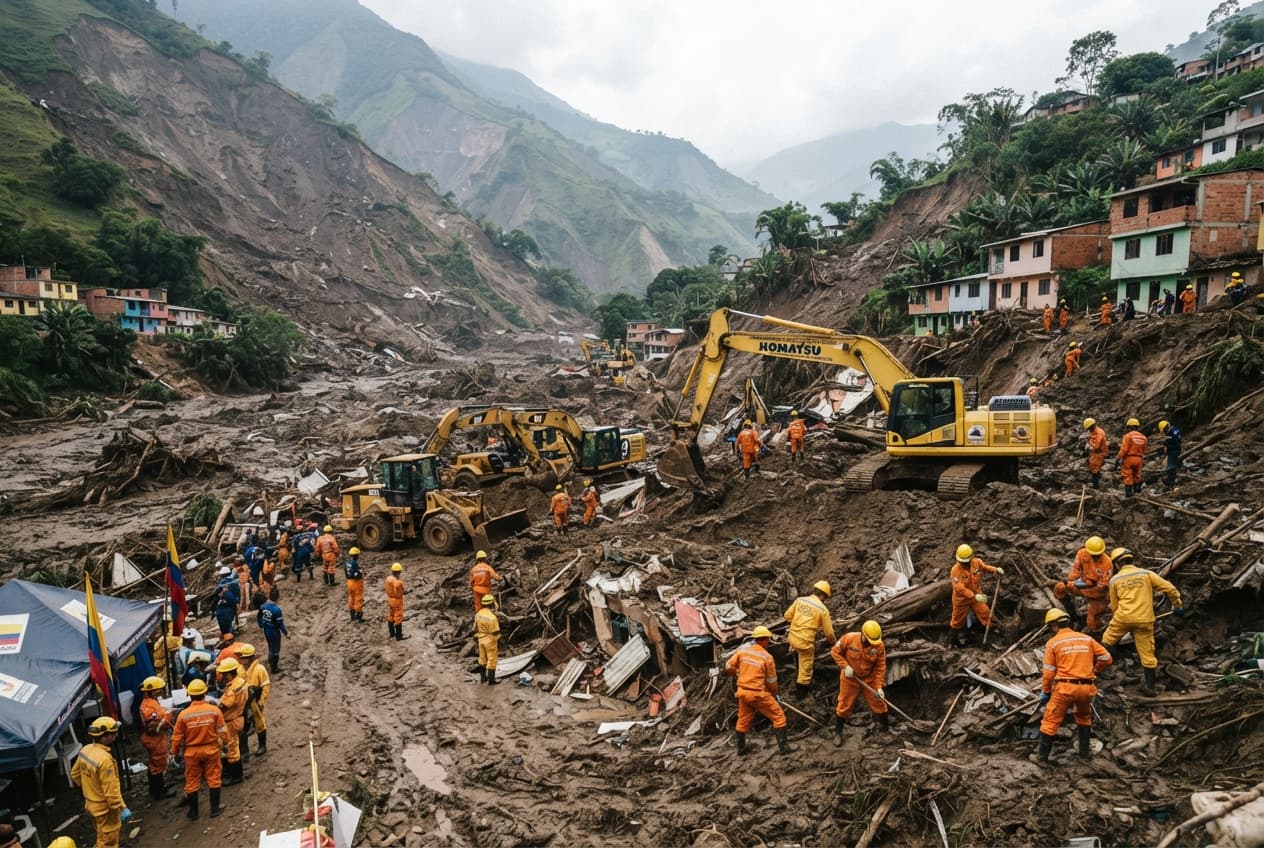 Massive Mudslide Buries Settlement: Antioquia Rural Community Devastated by Catastrophic Andean Slope Collapse Massive Mudslide Buries Settlement: Antioquia Rural Community Devastated by Catastrophic Andean Slope Collapse