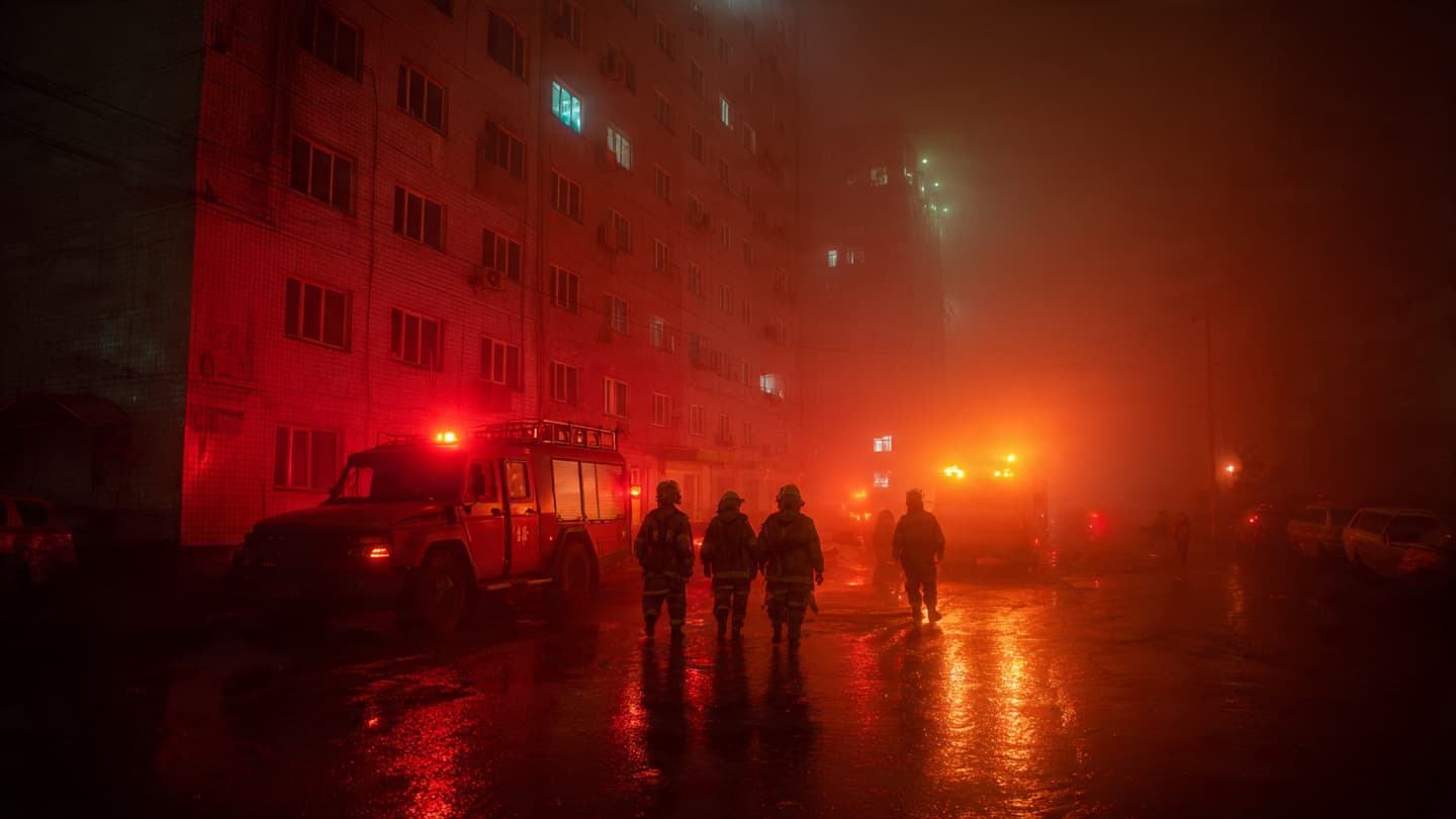 Between Burning Hallways and Flashing Sirens, Inner Mongolia Residents Flee Sudden Apartment Blaze Overnight Between Burning Hallways and Flashing Sirens, Inner Mongolia Residents Flee Sudden Apartment Blaze Overnight