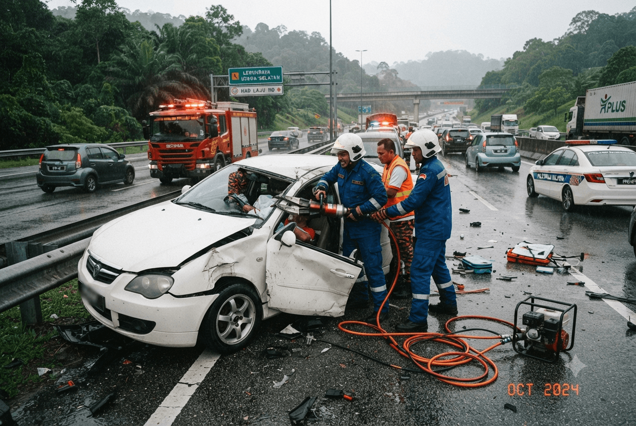 Highway Collision Tragedy: Maran-Temerloh Highway Crash Leaves Three Dead and Two Injured Highway Collision Tragedy: Maran-Temerloh Highway Crash Leaves Three Dead and Two Injured