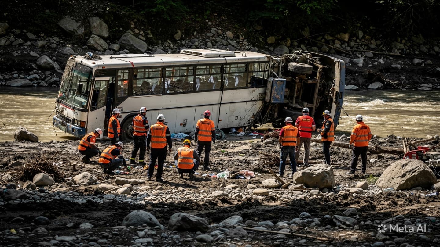Trishuli River Tragedy: Mountain Highway Bus Plunge Claims Twelve Lives In Remote Nepal District Trishuli River Tragedy: Mountain Highway Bus Plunge Claims Twelve Lives In Remote Nepal District