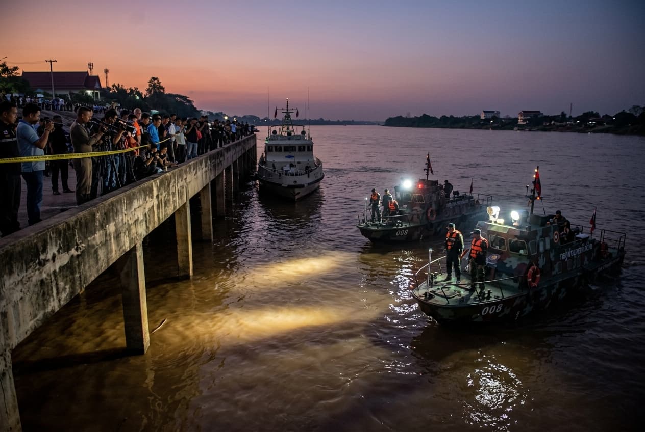 Mekong River Boat Capsize: Two Drowned and Three Rescued Near Savannakhet Waterway Channel Mekong River Boat Capsize: Two Drowned and Three Rescued Near Savannakhet Waterway Channel