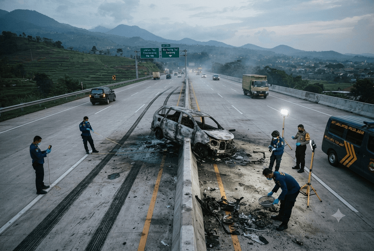 Toll Road Pileup Triggers Probe: West Java Multi-Vehicle Crash Prompts Immediate Police Manslaughter Investigation Toll Road Pileup Triggers Probe: West Java Multi-Vehicle Crash Prompts Immediate Police Manslaughter Investigation