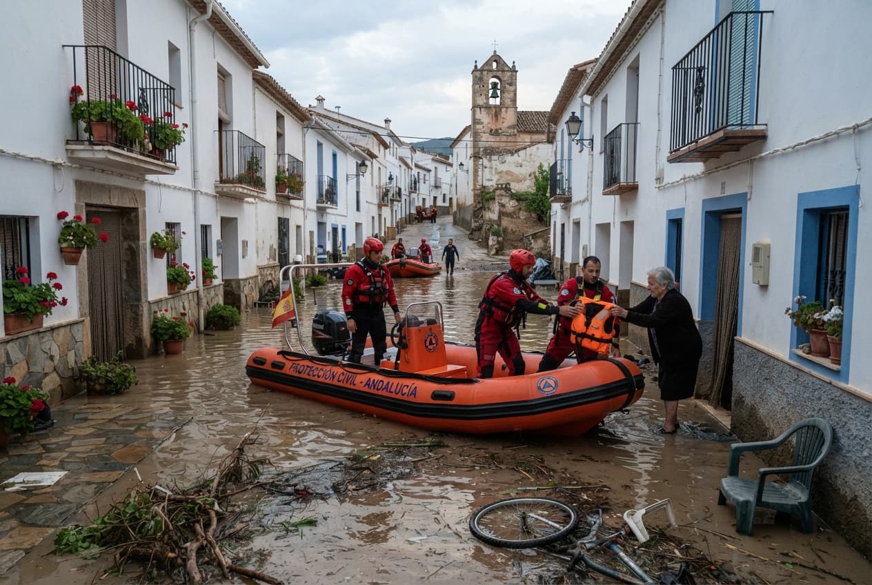 Andalusian Flash Floods: Torrential Rains Devastate Coastal Villages and Leave Two Residents Dead Andalusian Flash Floods: Torrential Rains Devastate Coastal Villages and Leave Two Residents Dead