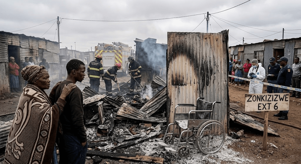 Tragedy in Ekurhuleni: Wheelchair-Bound Man Dies in Devastating Katlehong Shack Fire Tragedy in Ekurhuleni: Wheelchair-Bound Man Dies in Devastating Katlehong Shack Fire