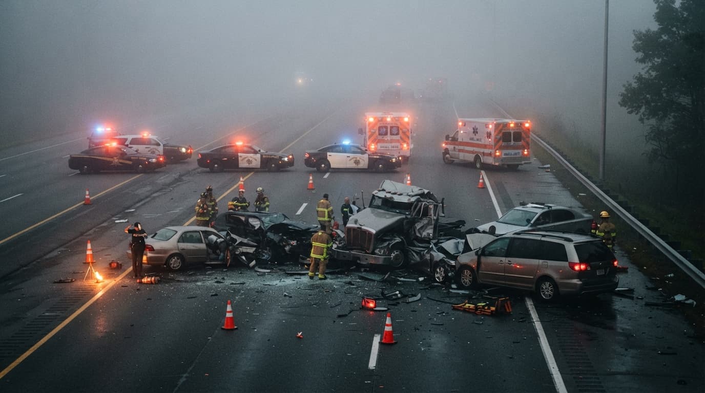 Four Dead in China Expressway Crash: Heavy Fog Triggers Massive Multi-Vehicle Pileup Four Dead in China Expressway Crash: Heavy Fog Triggers Massive Multi-Vehicle Pileup