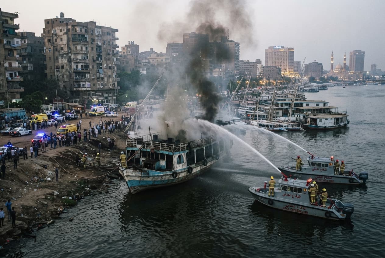 River Disaster, Egypt: Nile Ferry Engine Room Fire Forces Emergency Abandonment and Drowns Two River Disaster, Egypt: Nile Ferry Engine Room Fire Forces Emergency Abandonment and Drowns Two