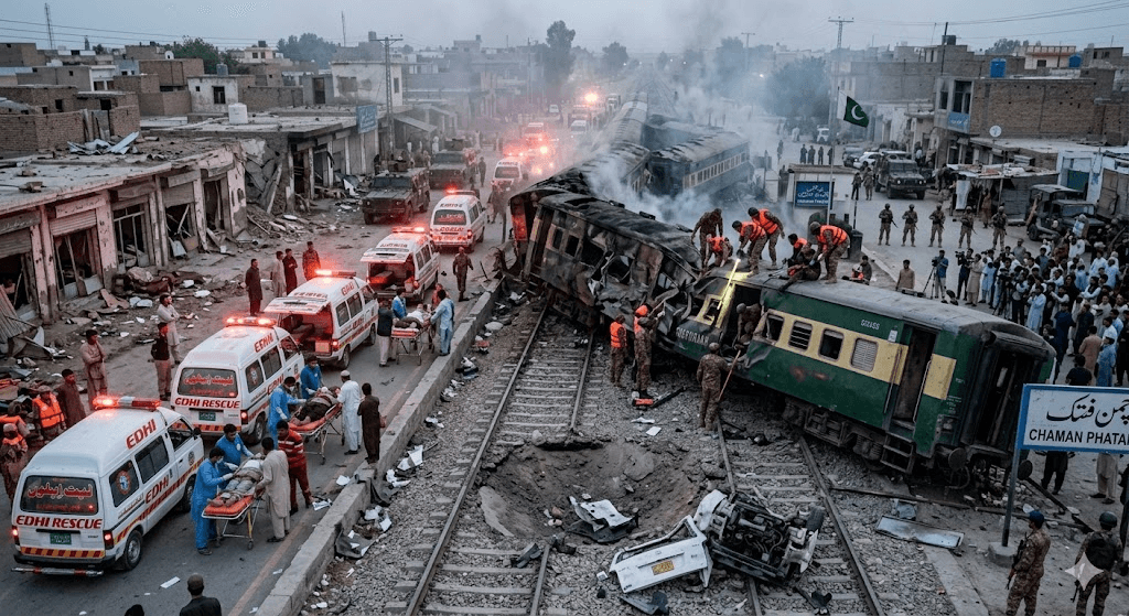 Carnage on the Tracks: Suicide Car Bomber Targets Military Train in Pakistan, Killing 24 Carnage on the Tracks: Suicide Car Bomber Targets Military Train in Pakistan, Killing 24