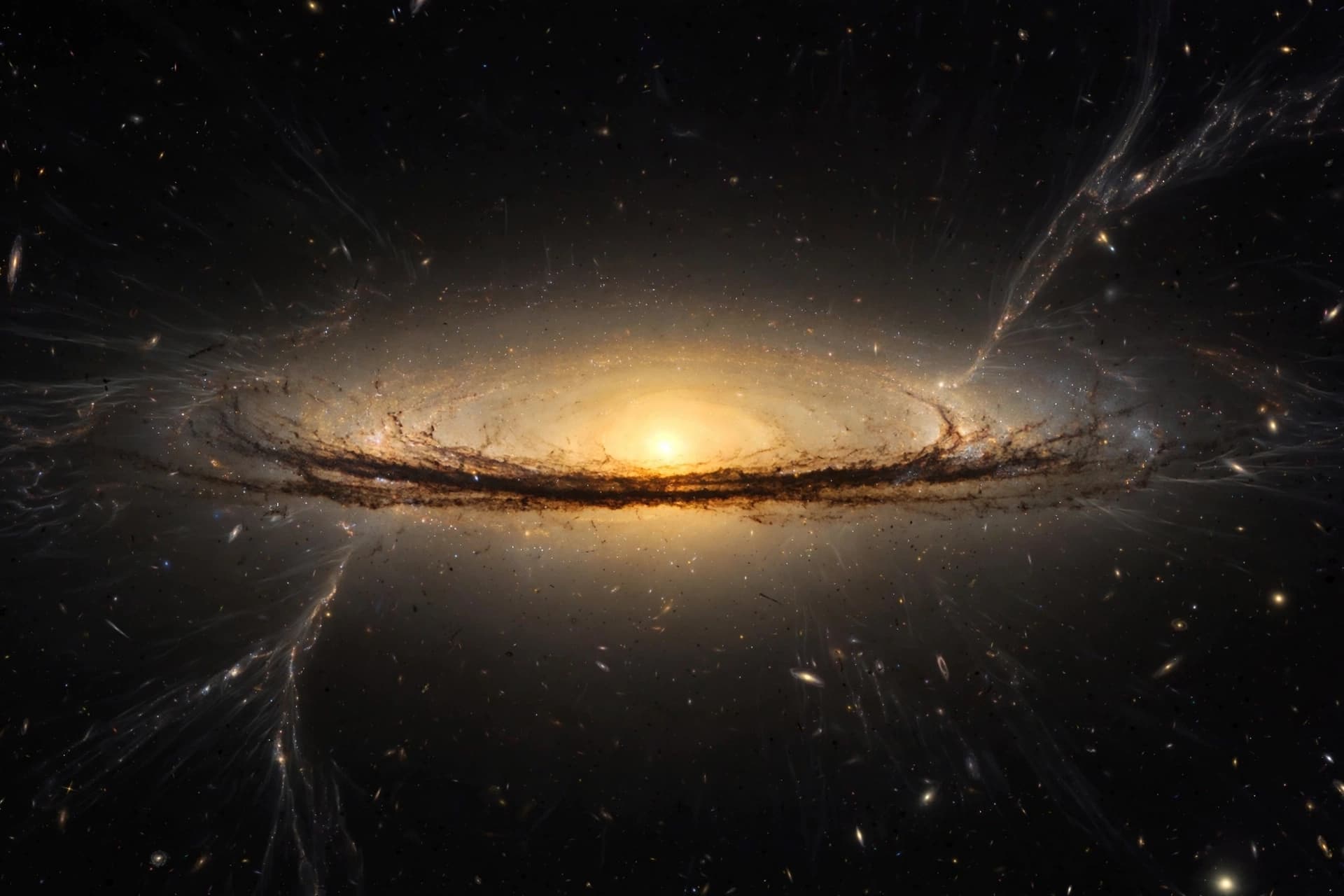 Tidal Streams Around Sombrero Galaxy Revealed in New Image Tidal Streams Around Sombrero Galaxy Revealed in New Image