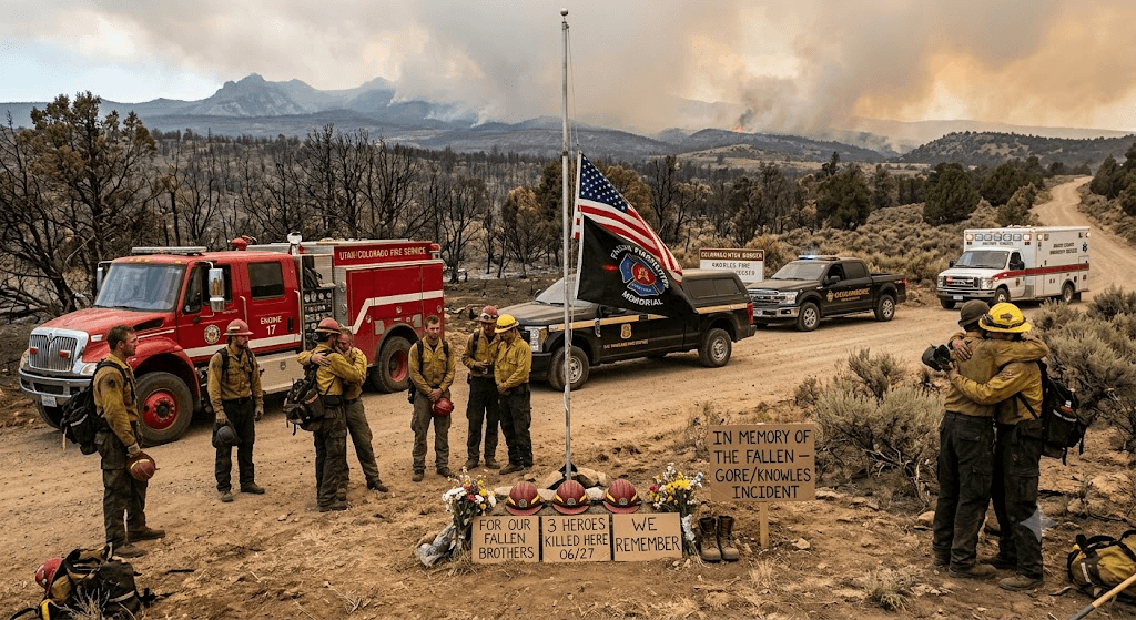 Tragedy Out West: 3 Firefighters Killed, 2 Injured Battling Out-of-Control Blazes on Colorado-Utah Border Tragedy Out West: 3 Firefighters Killed, 2 Injured Battling Out-of-Control Blazes on Colorado-Utah Border